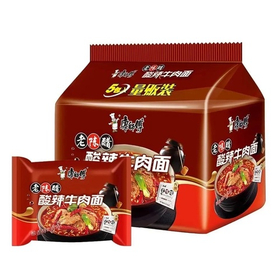 Лапша Kangshifu в пачке со вкусом Говяжья вырезка пряная, 110г.