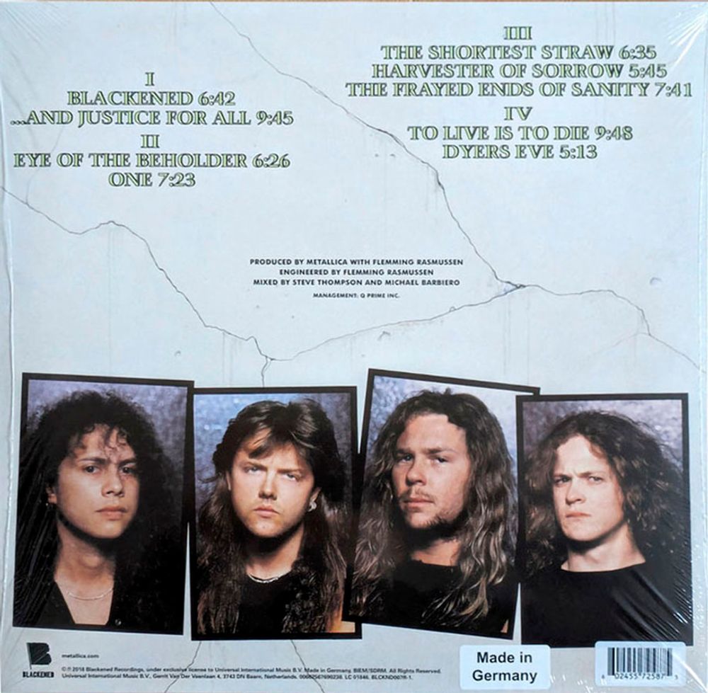 Metallica. ...And Justice For All (2 LP Green Vinyl) Металлика. Новая запечатанная виниловая пластинка
