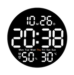 Часы настенные LED MIRROR DS-5501 White&White