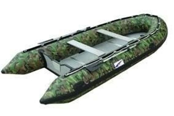 Лодка надувная Парус 470 камуфляж с фанерным полом