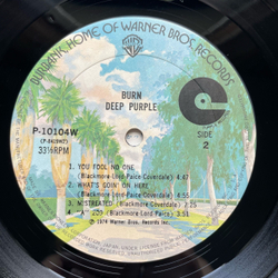 Винтажная виниловая пластинка LP Deep Purple Burn (Япония 1976) (Оби)