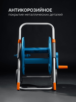 GRINDA HCK-25, шланг 25м x 1/2″, поливочный набор 4 предмета, усиленные колеса, телескопическая ручка, катушка со шлангом в комплект ProLine (428461)
