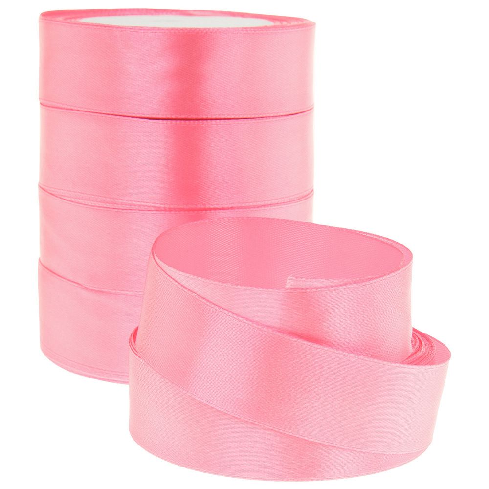 Лента атласная 2,5см*22,85м РОЗОВЫЙ