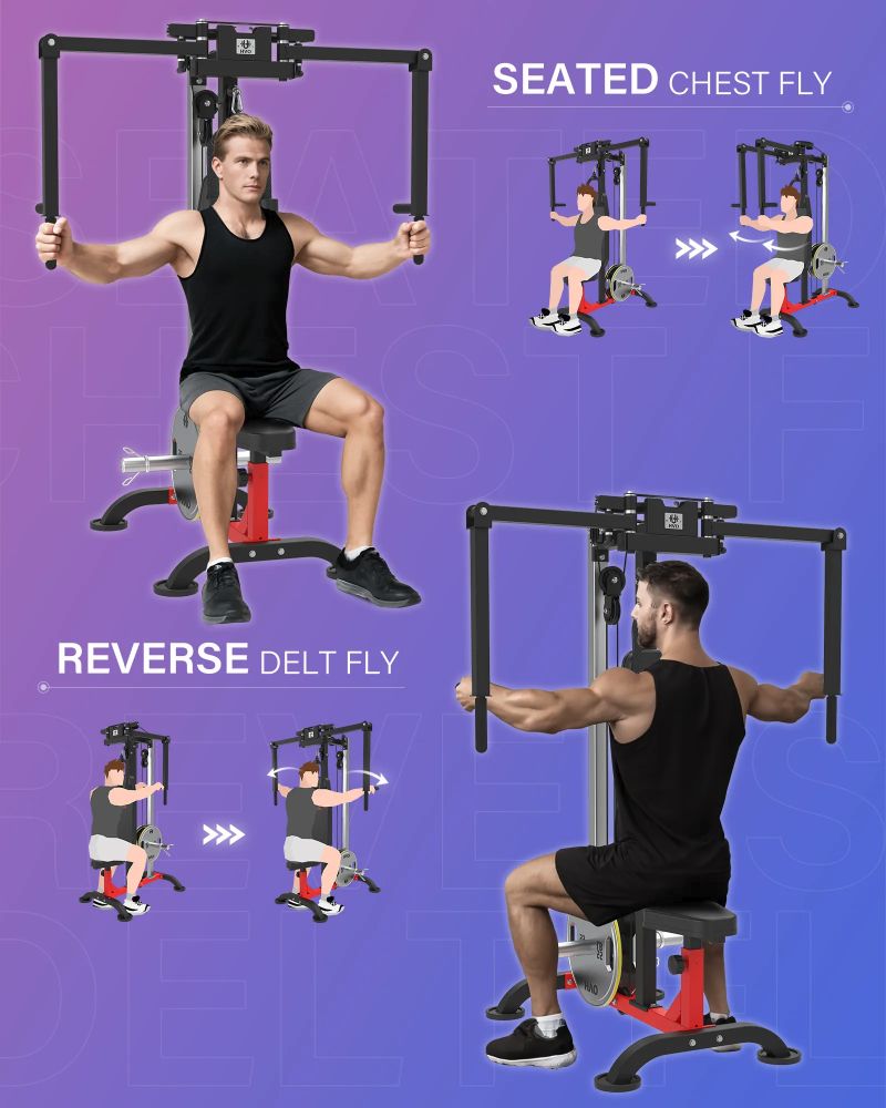 Тренажер сведение/разведение рук, верхняя тяга DFC D2042A