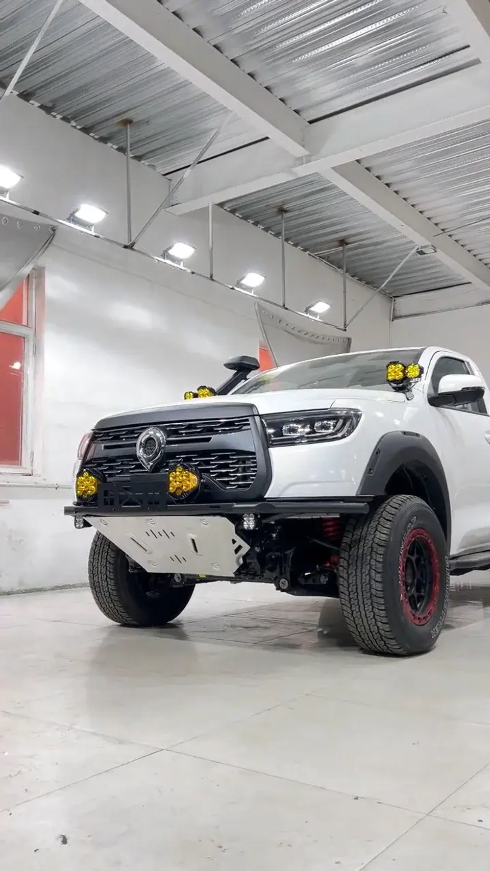 Силовой бампер с защитой картера для GWM Poer KingKong 2023+ Great Wall Motor Поэр Кинг Конг стальной бампер защита