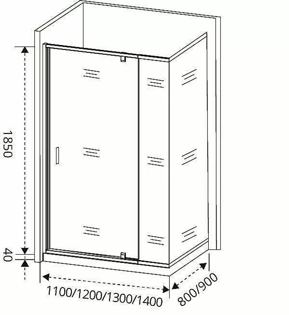 Душевой уголок Good door ORION WTW-PD+SP 140x80 прозрачный