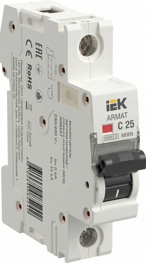 Авт. выкл. 1Р 25А 6кА С M06N ARMAT IEK
