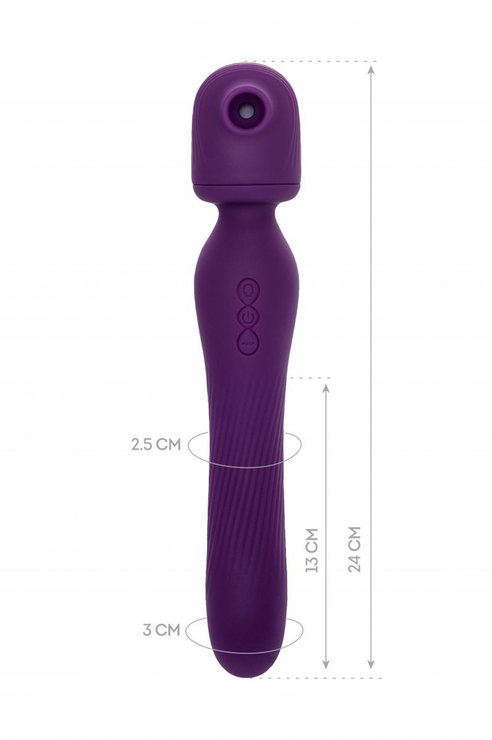 Фиолетовый универсальный стимулятор Kisom - 24 см. (Цвет: фиолетовый)