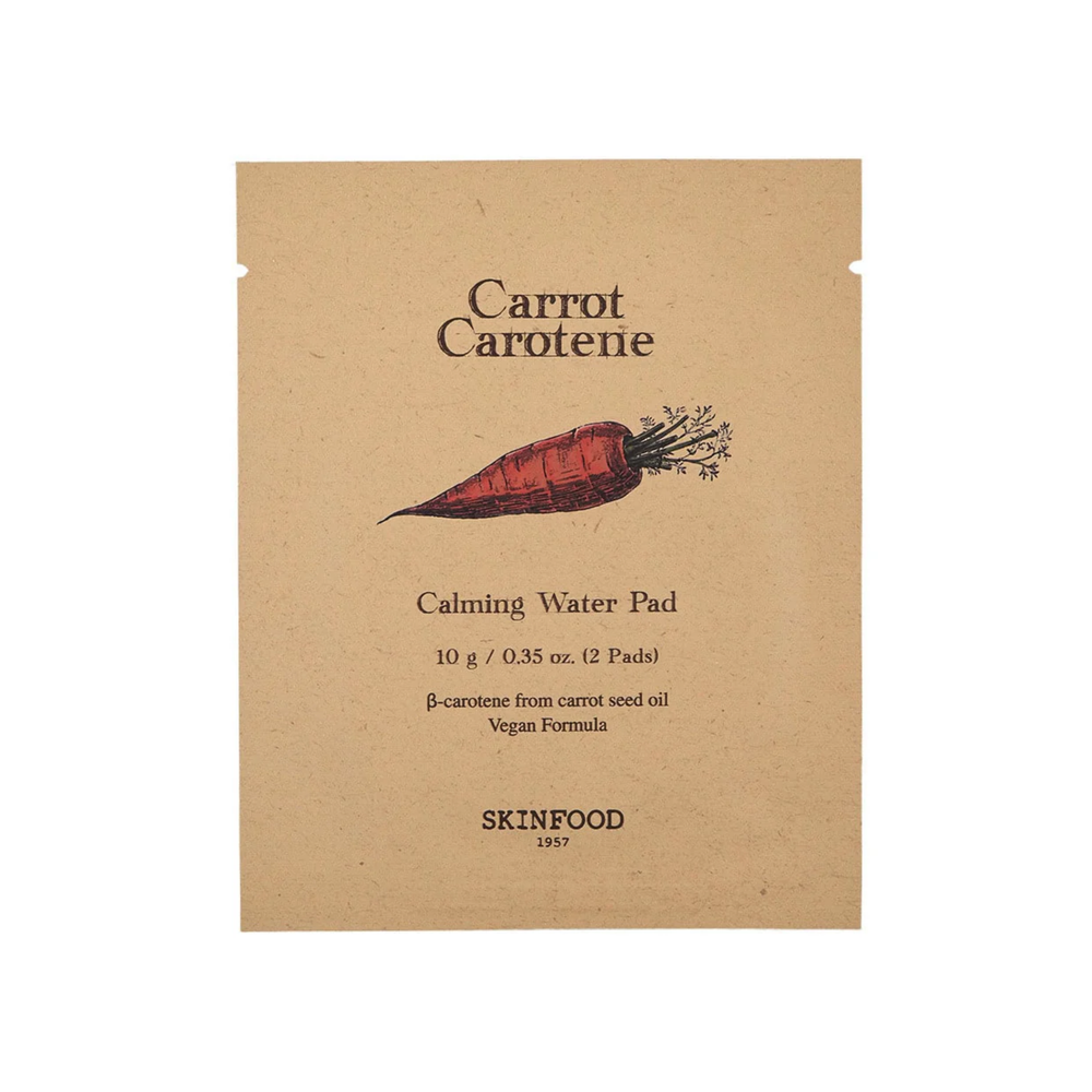 SKIN FOOD Carrot Carotene Calming Water Pad Set Global,Набор успокаивающих тонер-пэдов с морковью и каротином 10г*5 шт
