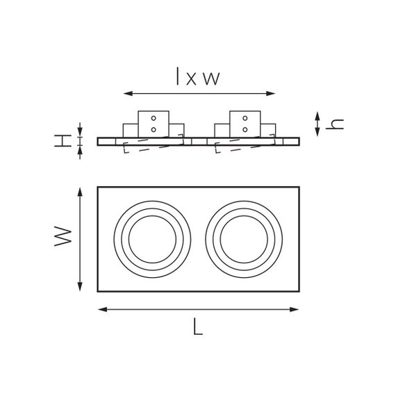 Комплект из светильника и рамки Lightstar Intero 16 (217526+217606+217607) i5260607