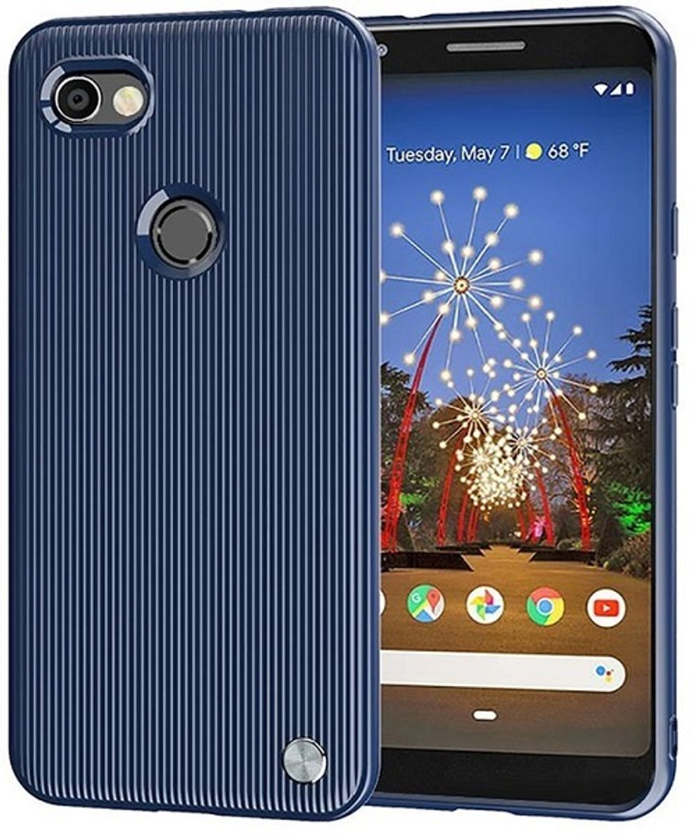 Чехол на Google Pixel3a XL цвет Blue (синий), серия Bevel от Caseport