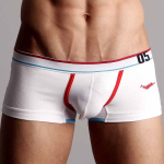 Белые трусы-хипсы с контрастной отделкой Movere (Размер: M) (Цвет: белый)