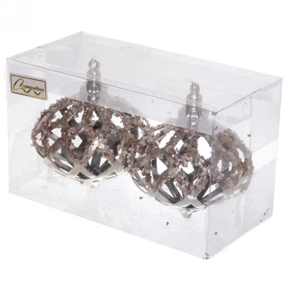 Набор украшений SHINE «Magic lamp» 8,8х10,4 см (2 шт.), light champagne