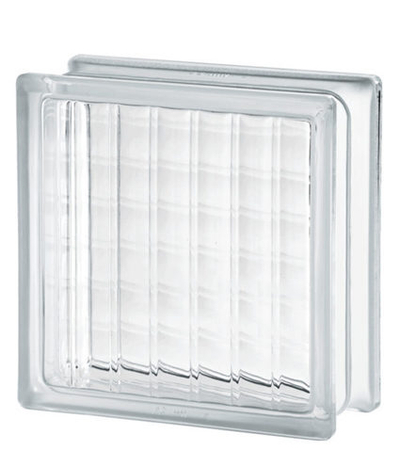 Стеклоблок бесцветный Сетка большая Vitrablok 19х19х8