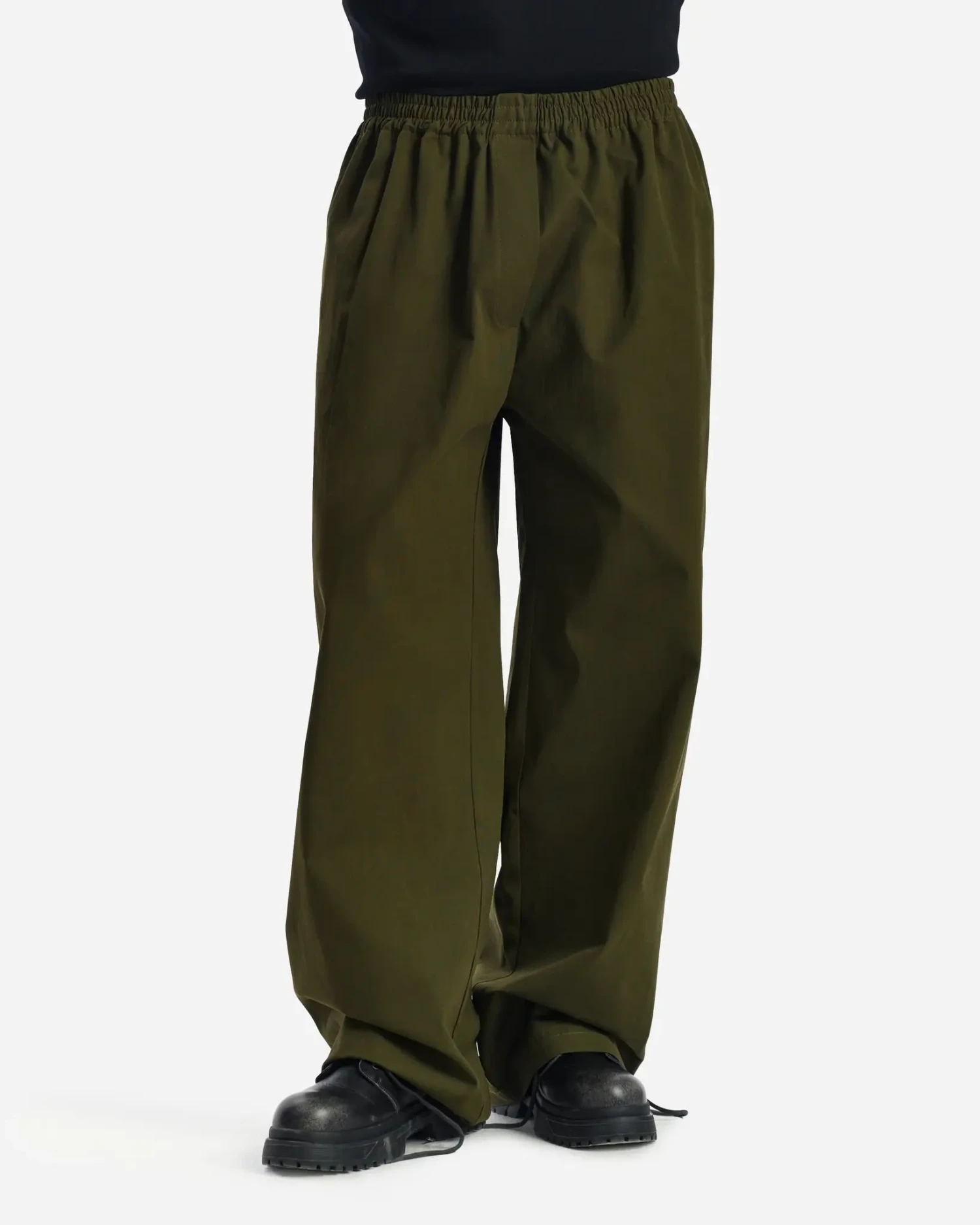 Широкие брюки хаки