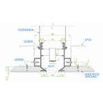 Двухщелевой диффузор скрытого монтажа RITECH HS4D100