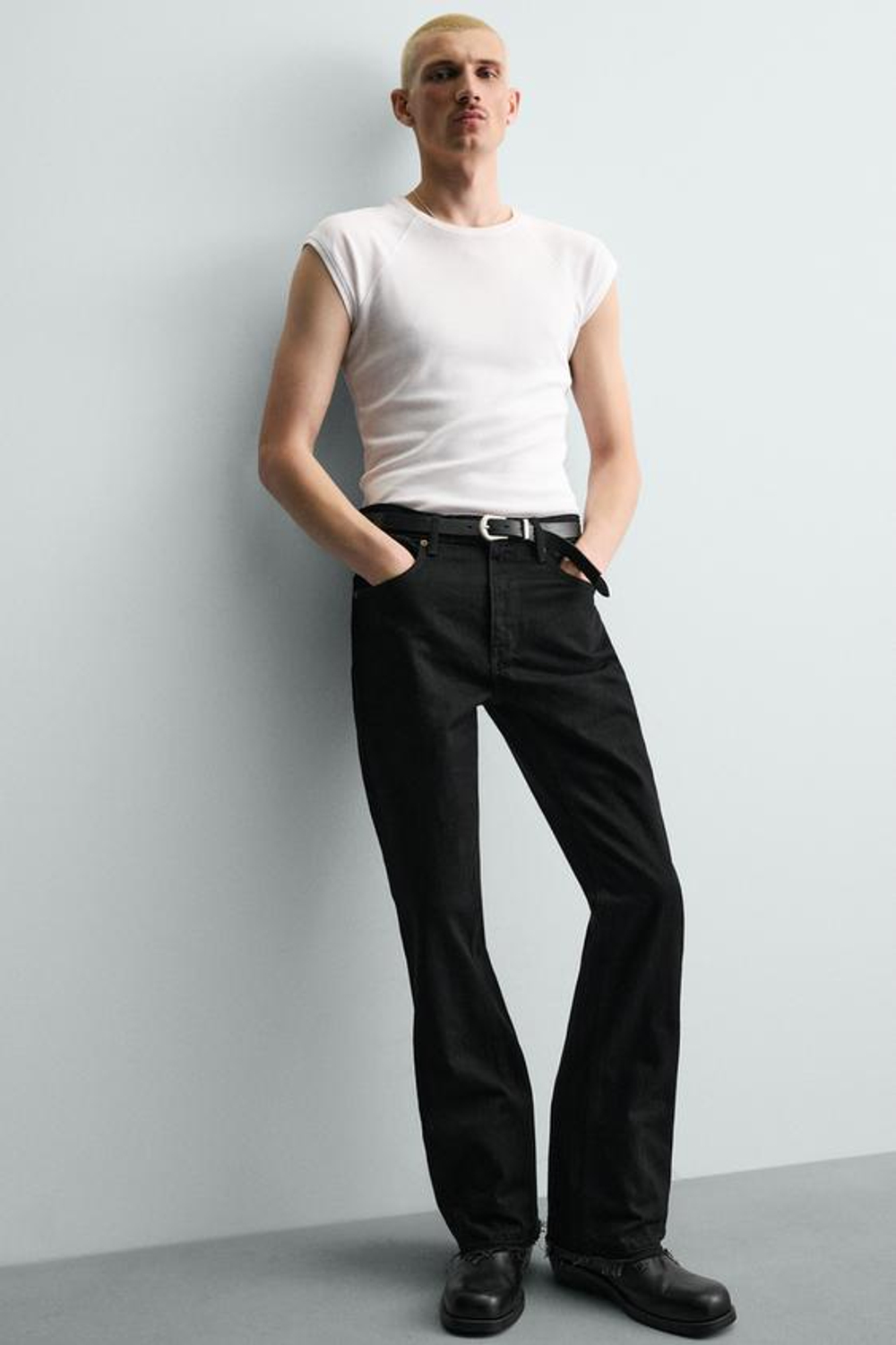 ZARA ДЖИНСЫ FLARE FIT, ЧЕРНЫЙ