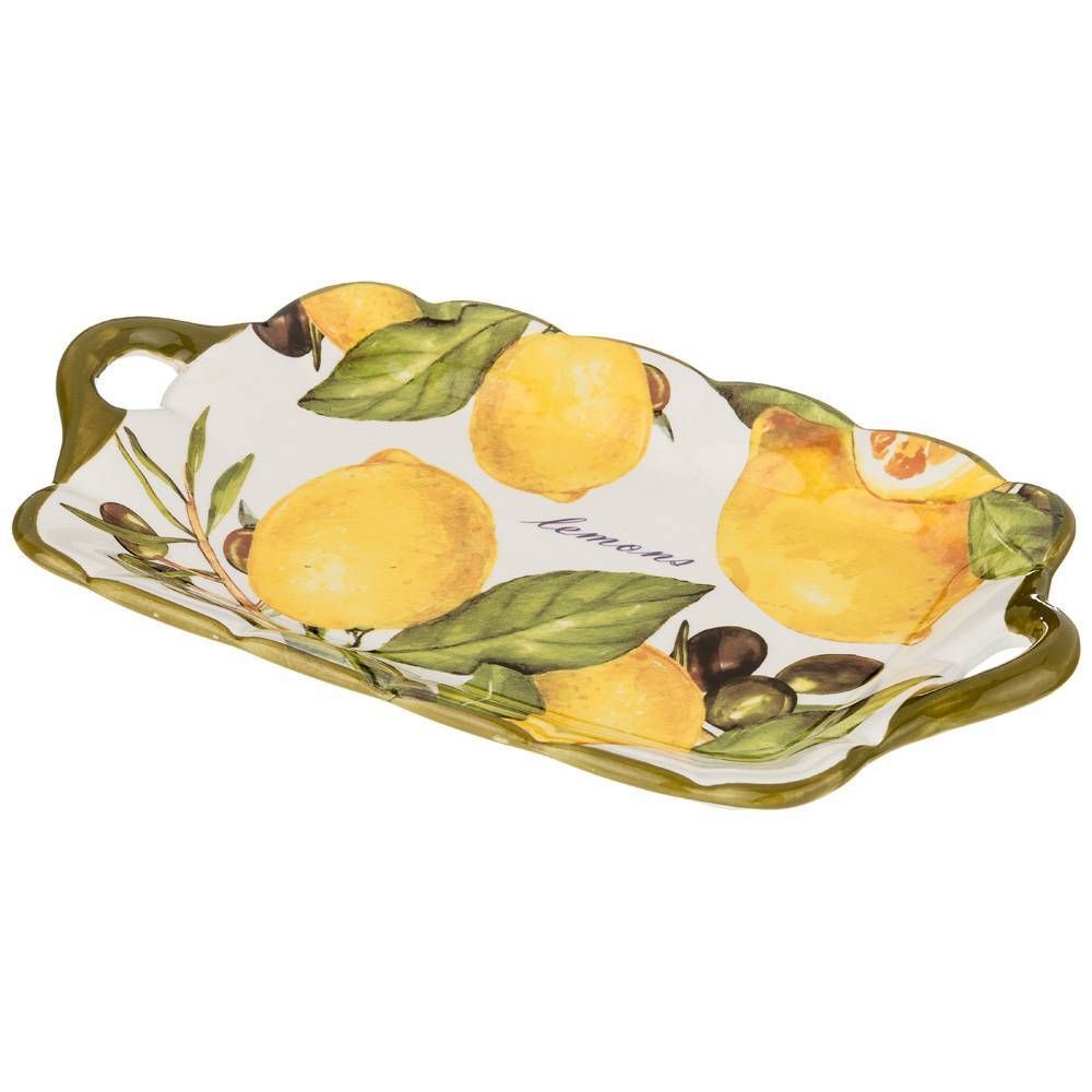 БЛЮДО AGNESS "ЛЕМОН ТРИ" 23,5*14*2,5 СМ (КОР=36ШТ.)