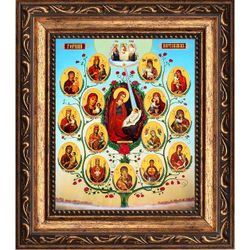 Древо Пресвятой Богородицы (Горний Иерусалим). Икона на холсте.