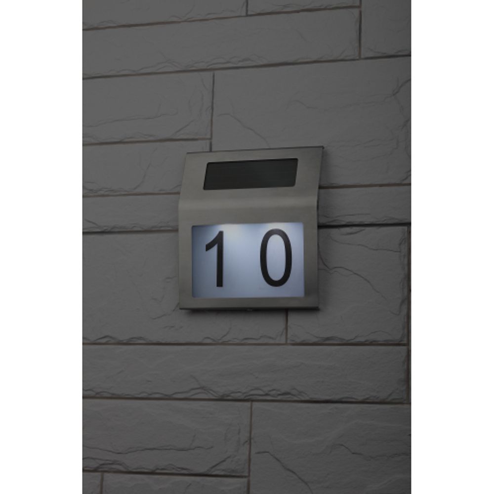 ERAFS048-09 ЭРА Номер дома с подсветкой, на солнечной батарее, 2LED | Садовые фасадные светильники