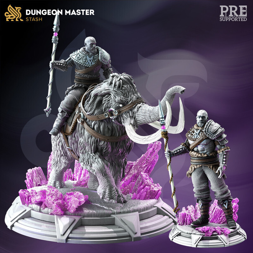 Человек Воин Варвар Файтер 1шт миниатюра для dnd, днд, pathfinder, фентези, Настольная игра, НРИ, Варгейм, РПГ, 1шт.