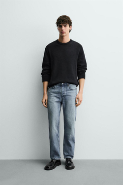 ZARA ДЖИНСЫ REGULAR FIT, ВЫЦВЕТШИЙ СИНИЙ