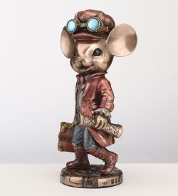 Veronese WS-1359 Статуэтка в стиле Стимпанк «Мышь-путешественница»