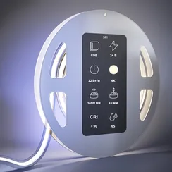 Светодиодная лента 24В COB 12Вт/м Адресная (SPI) 4000K 5м IP 65 201257 Led Strip 201257