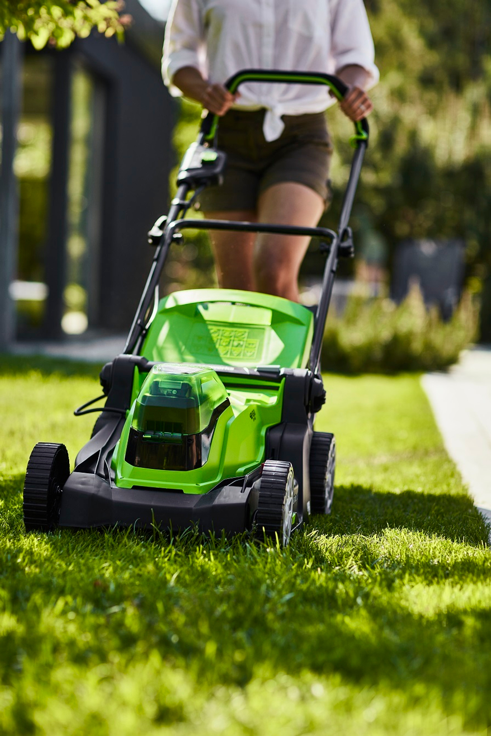 Газонокосилка аккумуляторная Greenworks Арт.2512607, 2* 41 см, без АКБ и ЗУ