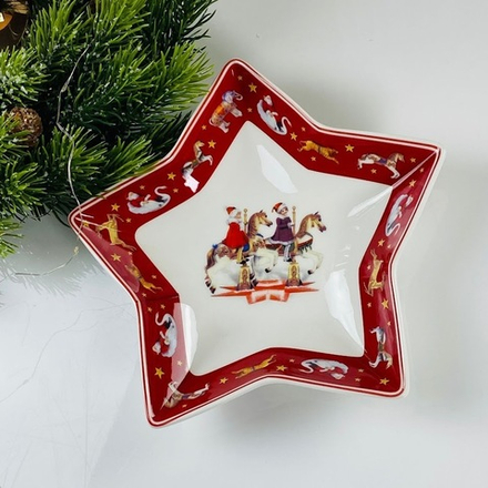 Lenardi 305-199 Блюдо НОВЫЙ ГОД в под.уп.(х36)Фарфор