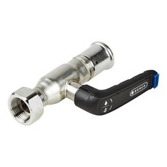 Кран шаровой HENCO из нерж. стали с ручкой, пресс-накидная гайка, 26x3/4