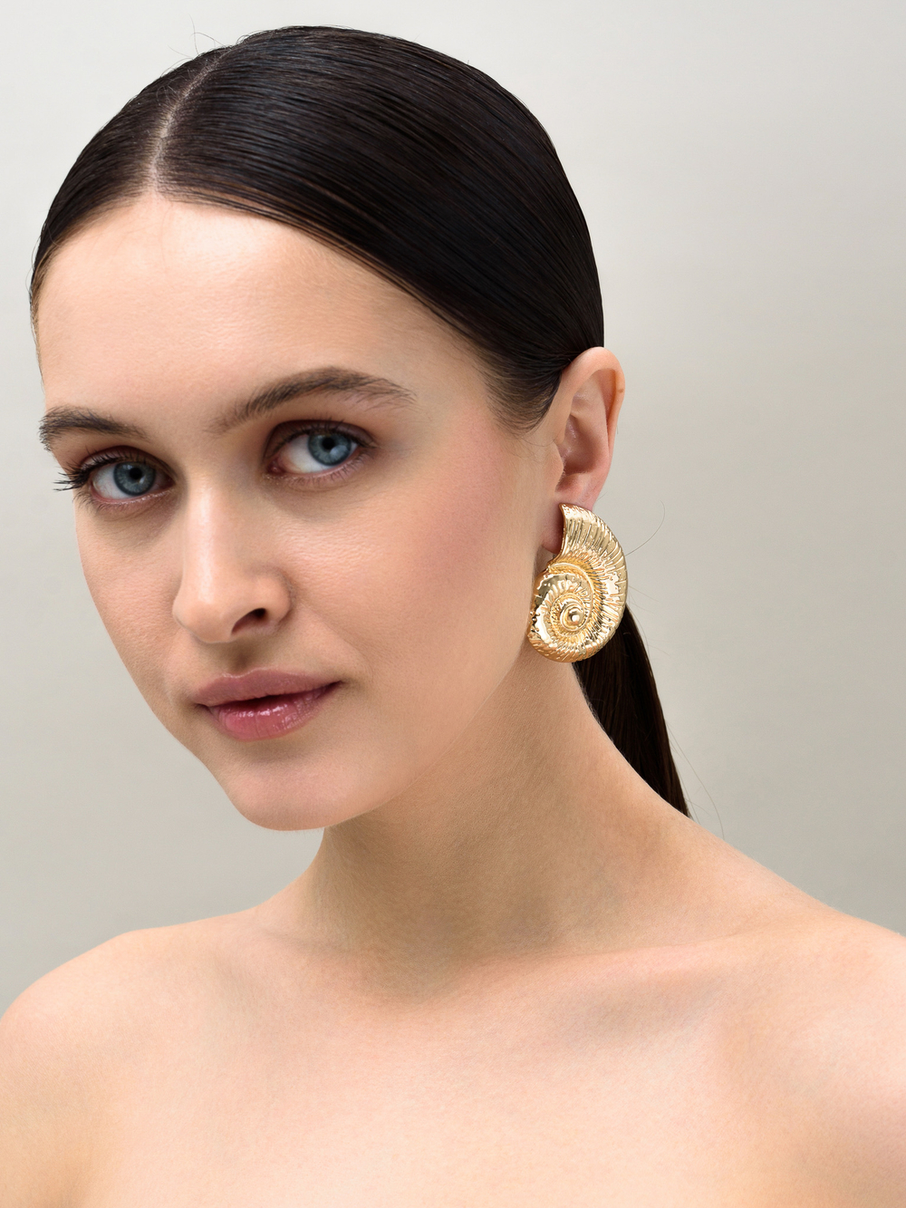 Серьги "Old shell" Gold