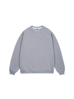 Свитшот оверсайз, с начесом (серый)