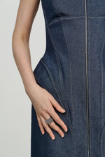 Платье-корсет макси из джинсы