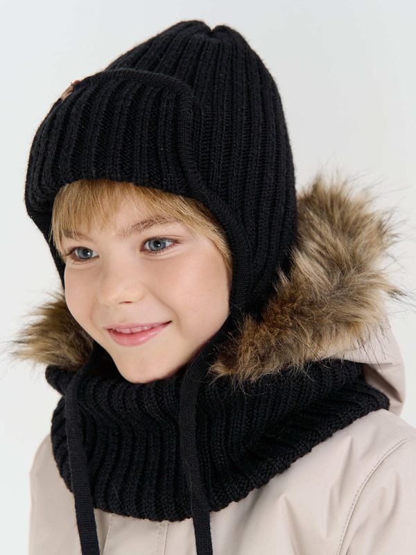 Шапка ушанка зимняя из смесовой шерсти 