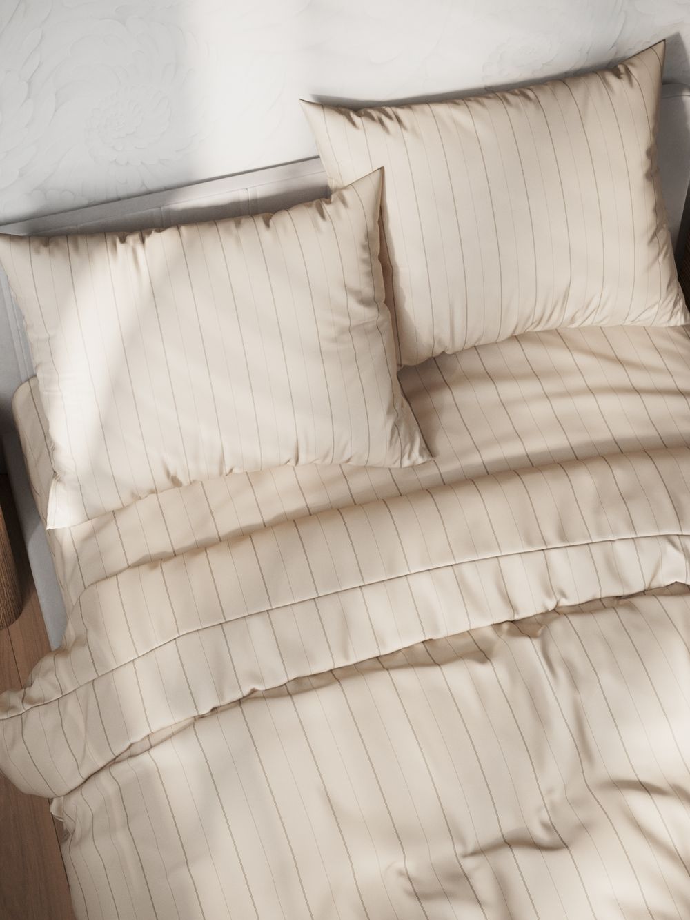 Простынь на резинке перкаль Сказка "Полоски Эко" 160x200 см