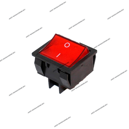 Выключатель 1 положение с подсветкой,двойная 6 контактов