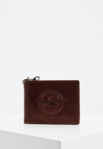 Кошелек AERONAUTICA 122 коричневый лого печать (без цепочки )