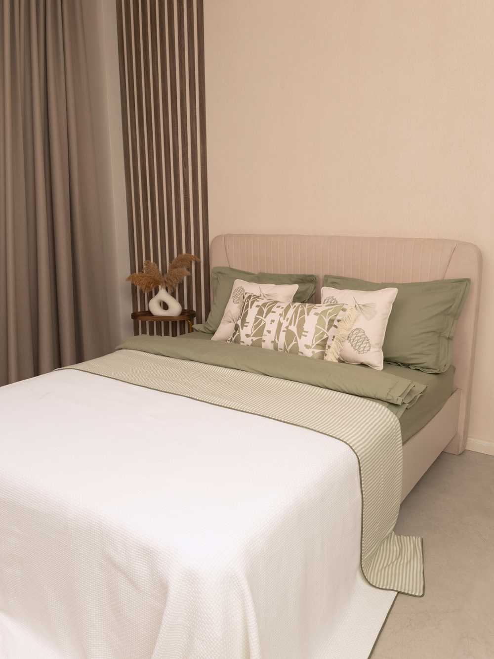 Одеяло в пододеяльник из варёного хлопка, оливковый