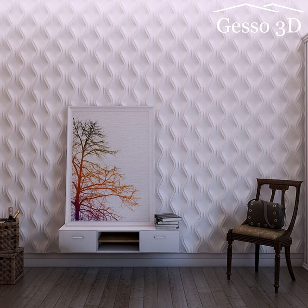 Гипсовая 3D панель Текущий песок
