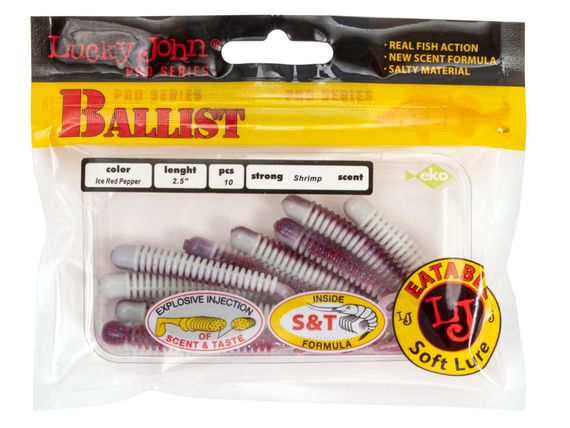 Твистеры съедобные LJ Pro Series BALLIST 2.5in(6,3 см), цв. T68, 10 шт.