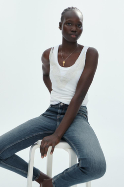 ZARA ДЖИНСЫ TRF SKINNY SCULPT С ВЫСОКОЙ ПОСАДКОЙ, МОРСКОЙ СИНИЙ