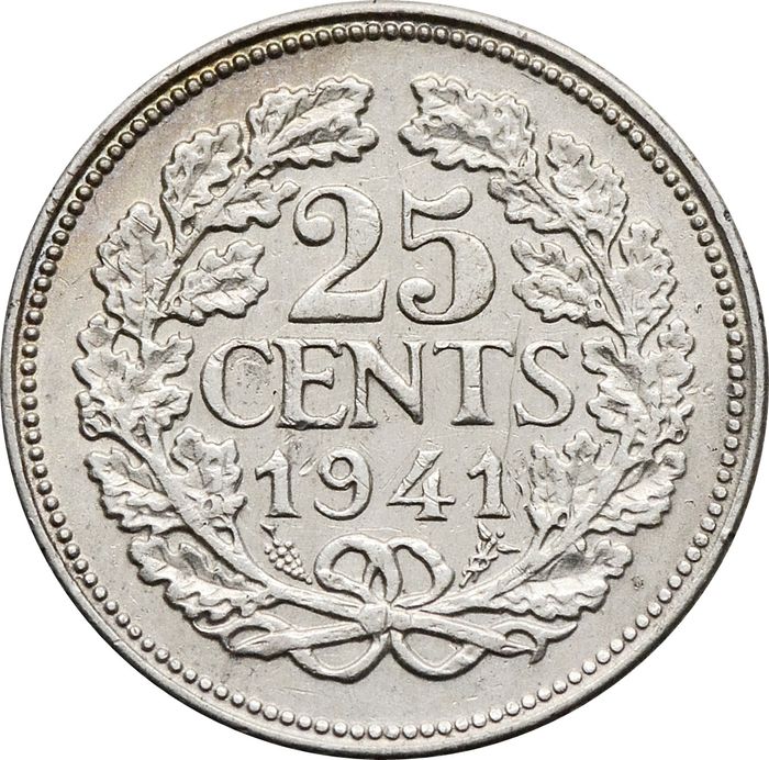 25 центов 1941 Нидерланды