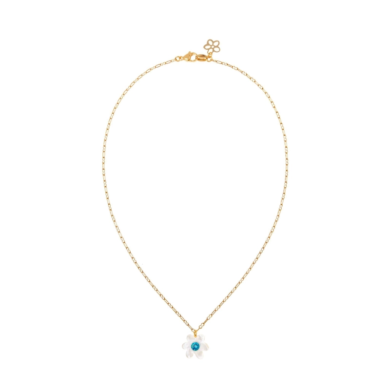 Колье Сияющее Мини Суперцветение – Небесное