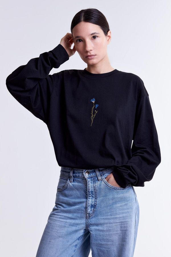 Лонгслив Василек Черный - фото 9