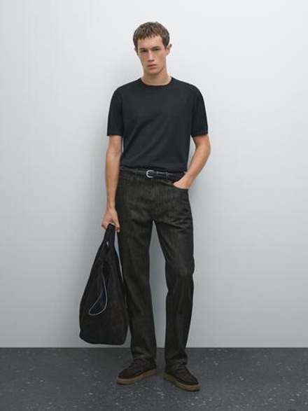 Massimo Dutti Зауженные джинсы, черный