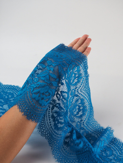 Кружево шантильи эластичное аква ширина 21 см