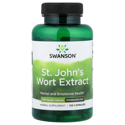 Swanson Vitamins, экстракт зверобоя, стандартизованный, 300 мг, 120 капсул