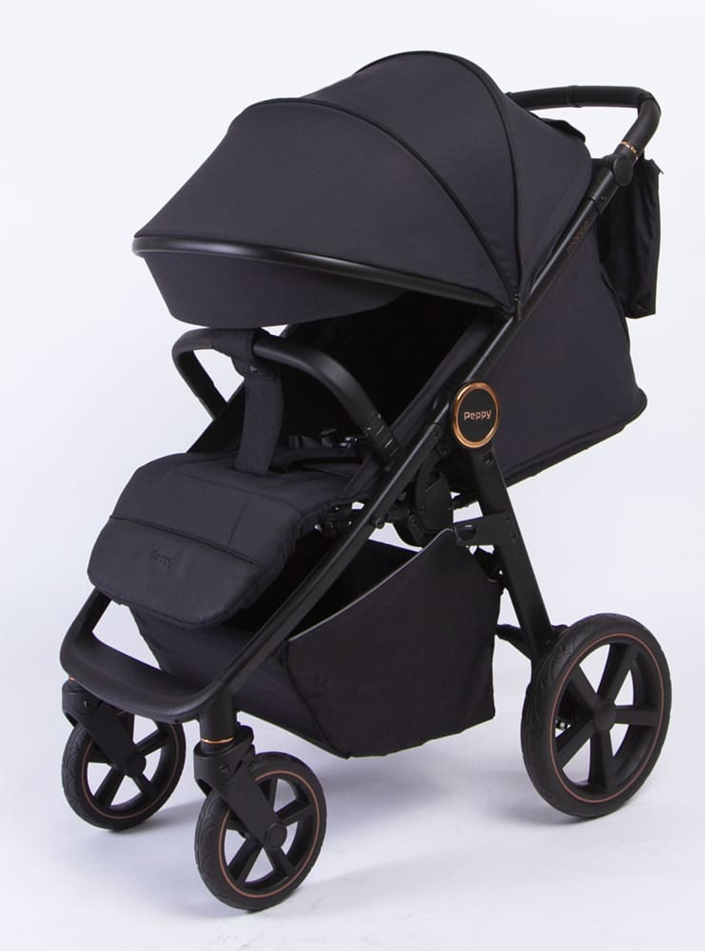 Прогулочная коляска Peppy Marco Rose black