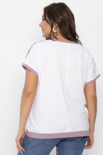 Блуза Чарли (бело-сиреневая) Б13802-20М LT Collection